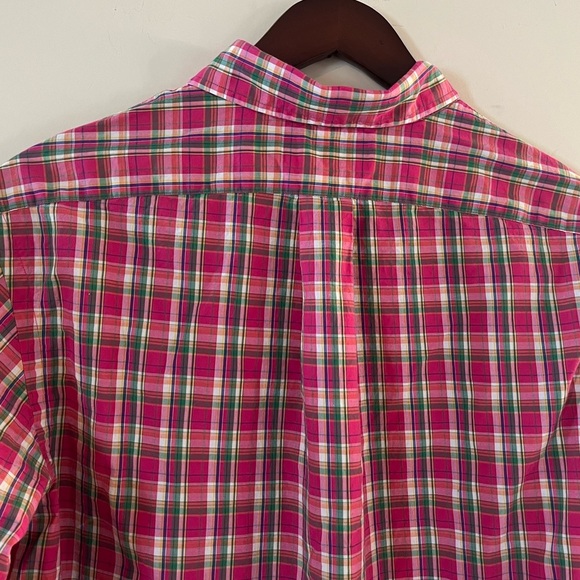 Ralph Lauren Pink Plaid Long Sleeve Button Down Shirt Men’s Size Medium - Picture 8 of 16